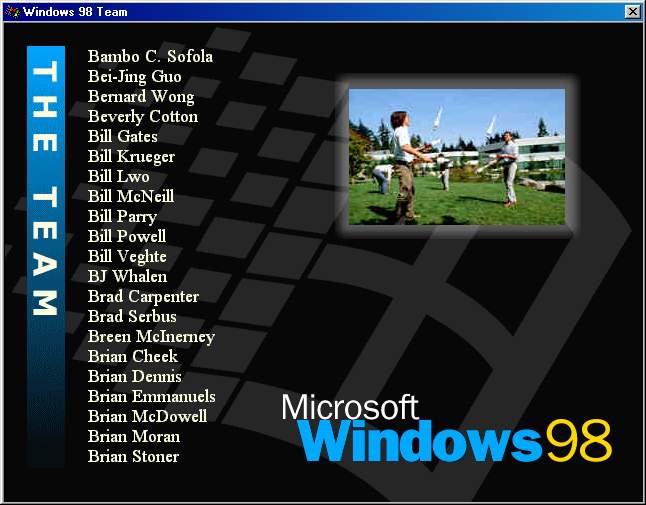 Пасхальное яйцо в Windows 98