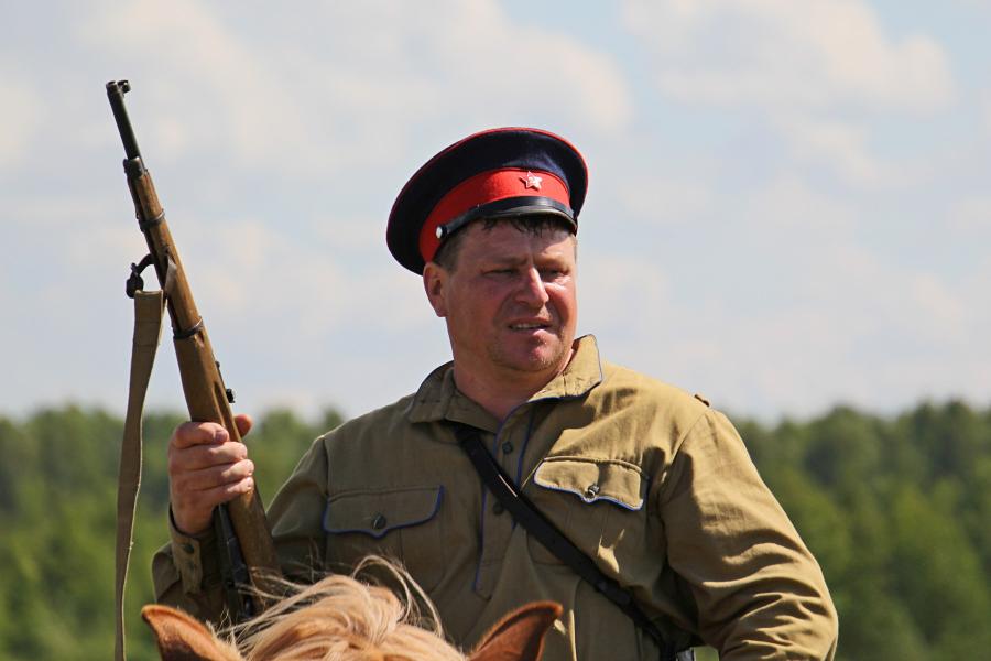 Портрет воина конницы советской армии - реконструкторский фестиваль «Живая история» 2019